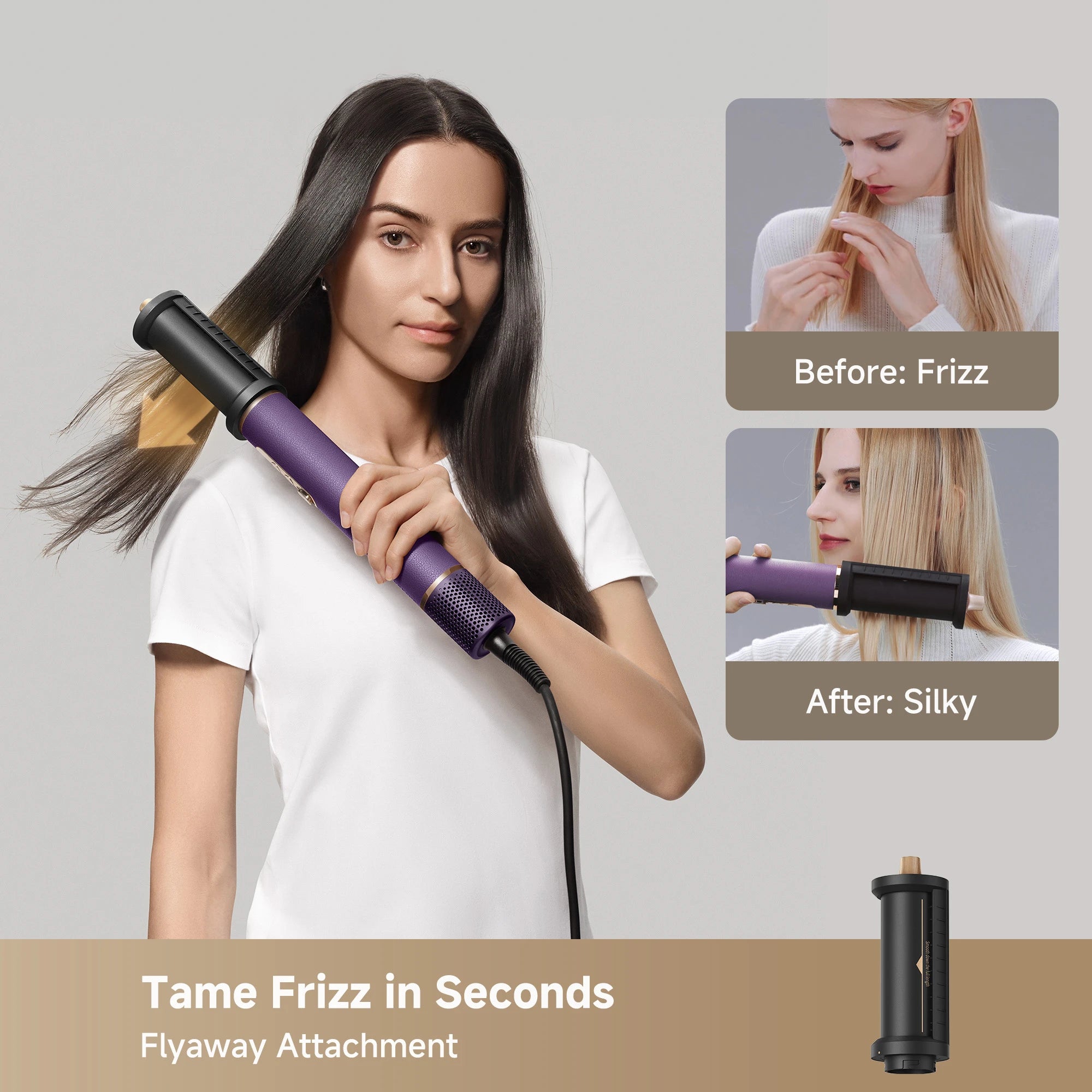 Dreame AirStyle Pro hair styler AirSleek nozzle attachment designed to smooth flyaways and frizz