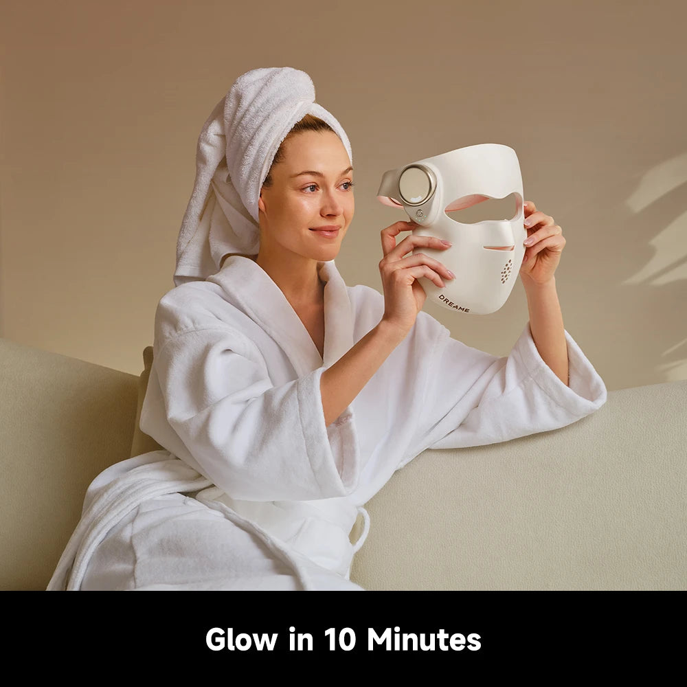 Dreame Chrona light therapy device designed to help promote a radiant-looking complexion in as little as 10 minutes