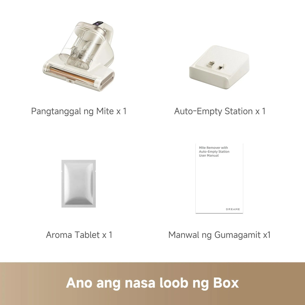 Dreame D20 Aura package includes cleaning accessories and attachments