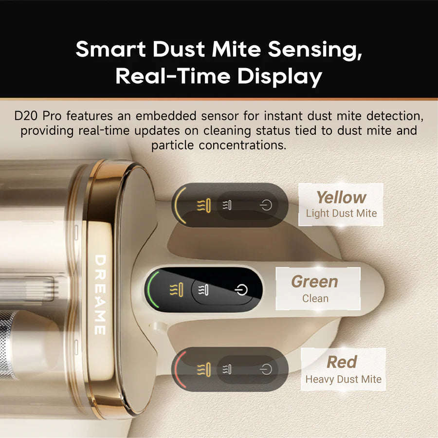 Dreame D20 Pro Dust Mite Vacuum Cleaner High Suction Hot Air UV Sterilization Mattress Cleaner