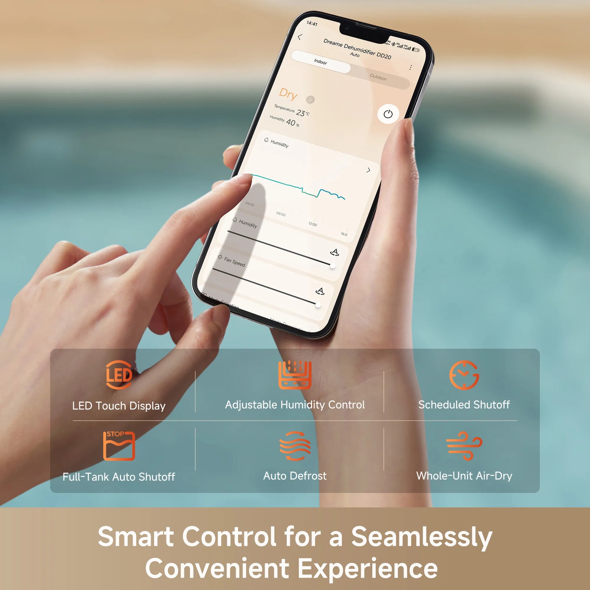 Dreame DD20 Smart Dehumidifier Large Capacity Powerful Dehumidification Quiet 40dB Smart App Control for Home