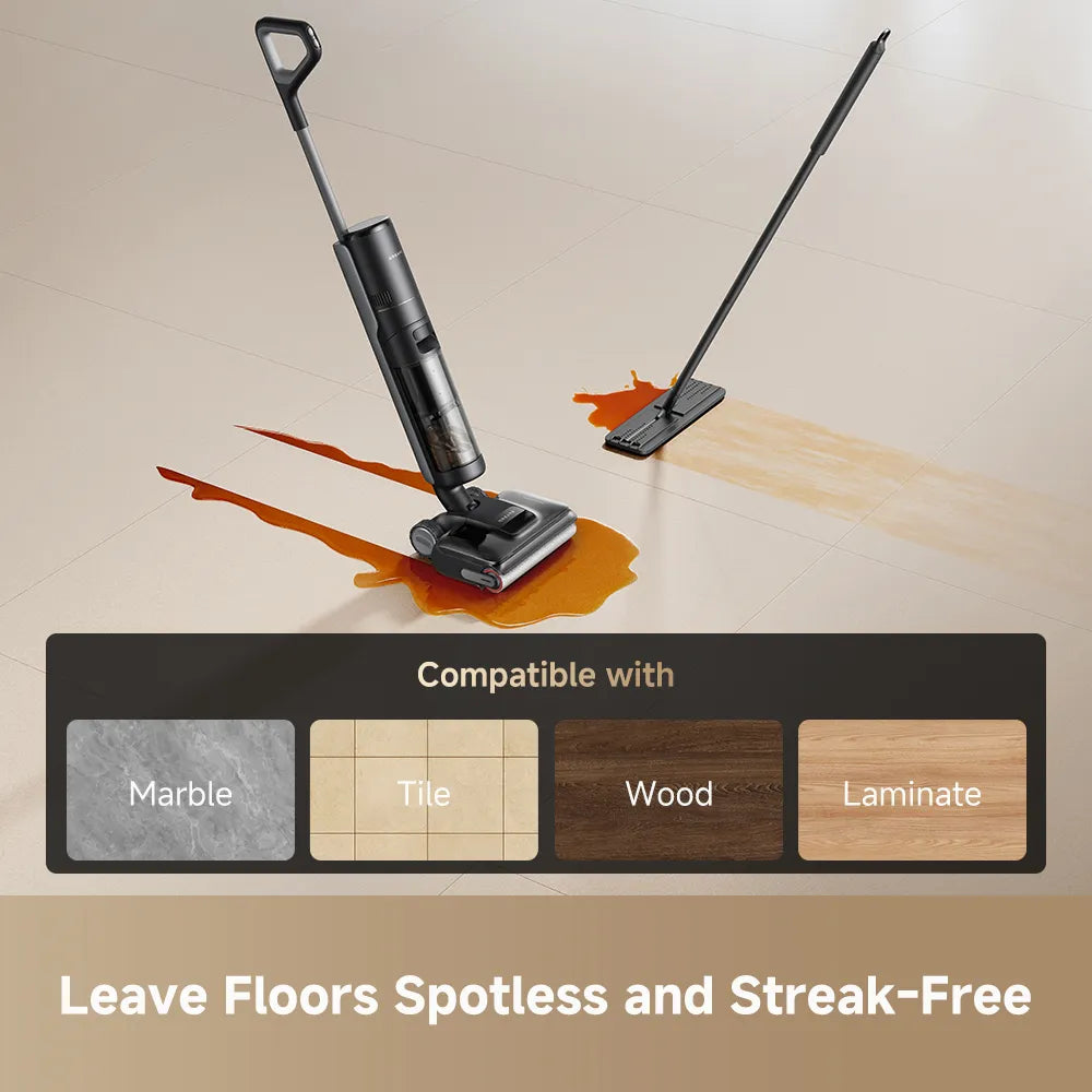 Dreame H12 GT Wet & Dry Vacuum Cleaner 21kPa Strong Suction Anti Tangle Easy Under Furniture Self Cleaning
