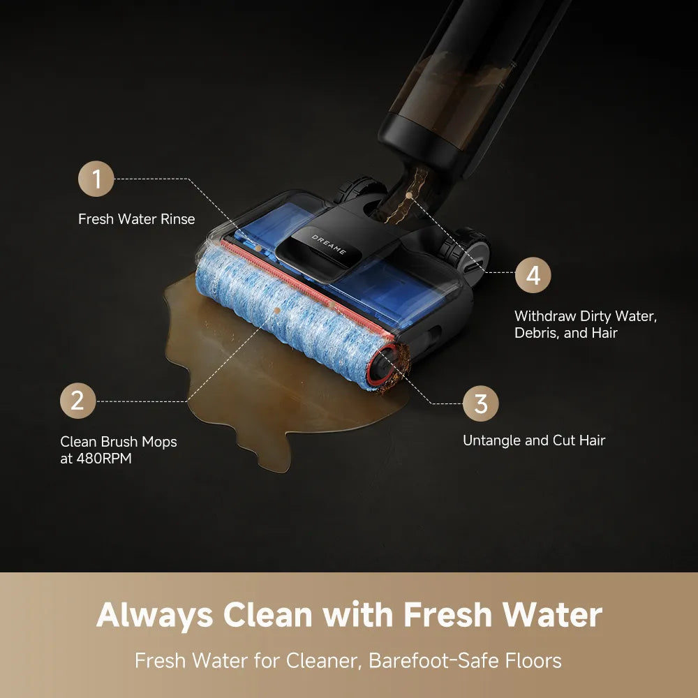 Dreame H13s FlexReach Wet Dry Vacuum Cleaner Strong Suction Easy Glide Smart Cleaning with Voice Alerts