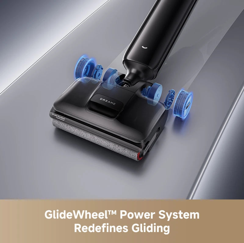 Dreame H16 FlexReach wet and dry vacuum featuring the GlideWheel power system for smooth and effortless movement