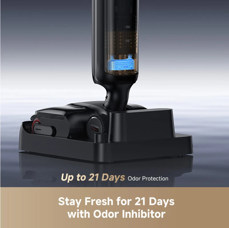 Dreame H16 FlexReach wet and dry vacuum with an odor inhibitor to help keep the brush fresh for up to 21 days