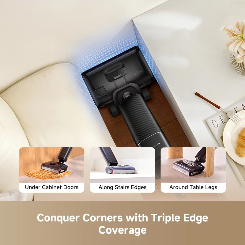 triple edge cleaning reaches corners edges and tight spaces