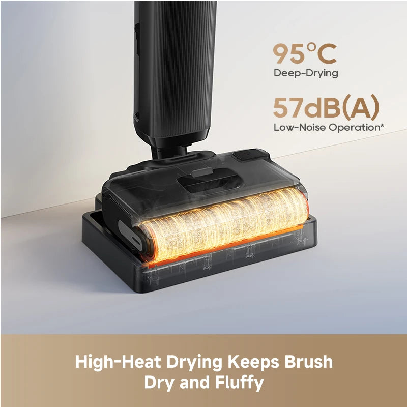 high heat drying keeps the brush dry fluffy and odor free