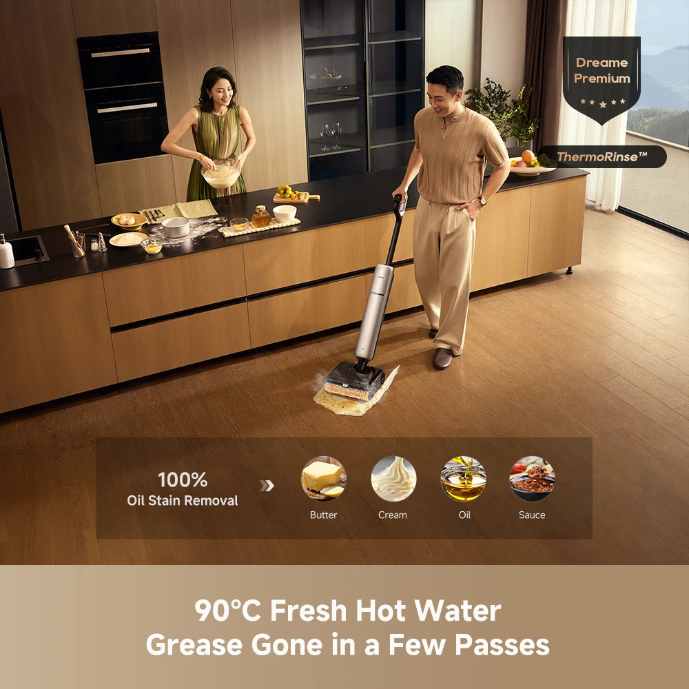 90 degree hot water cleaning helps remove grease and stubborn kitchen messes