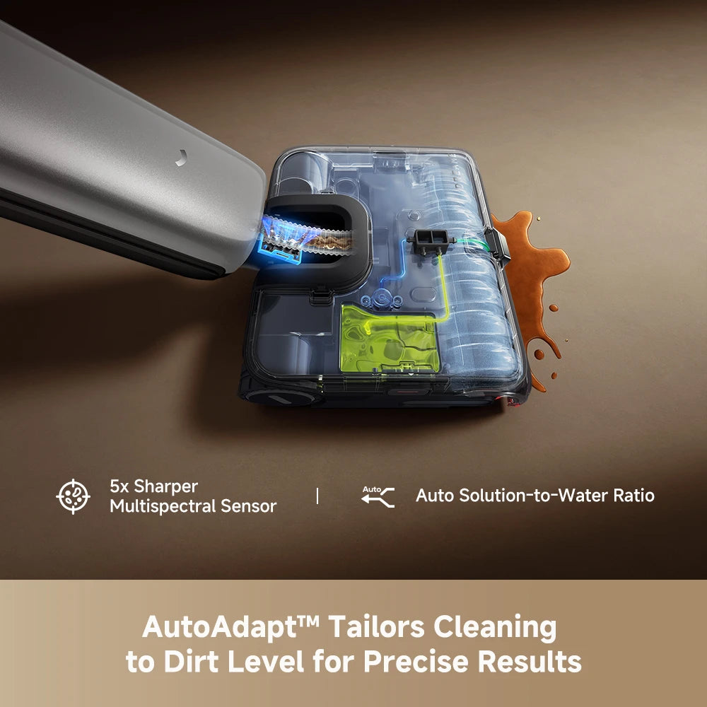 smart dirt detection automatically adjusts cleaning power for optimal results