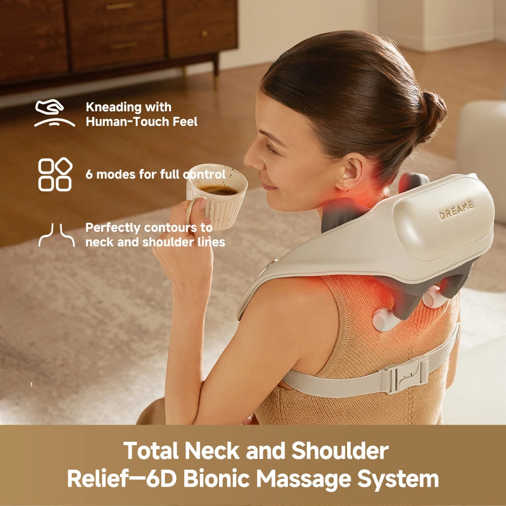 Dreame N40 Pro neck massager with a 6D bionic massage system for deep neck and shoulder relaxation