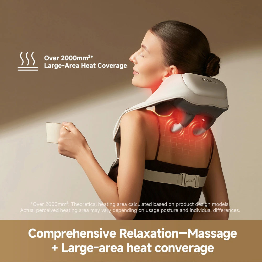 Dreame N40 Pro neck massager combining deep massage with large-area heat coverage for enhanced comfort