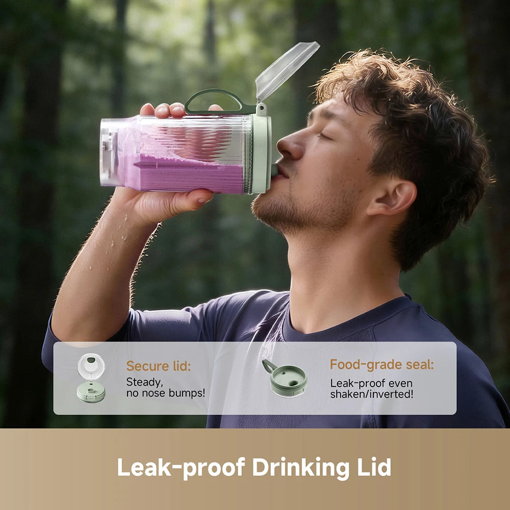Dreame PB10 portable blender with a leak-proof drinking lid for mess-free use on the go