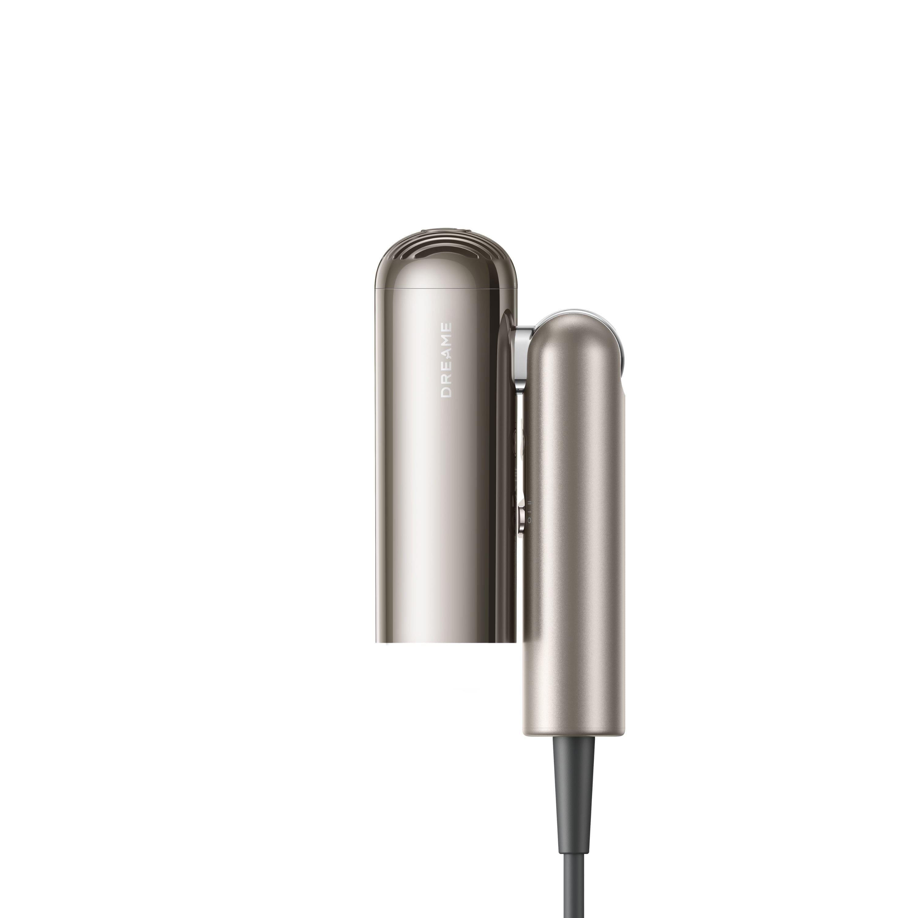 Dreame Pocket gold hair dryer in folded position right side view