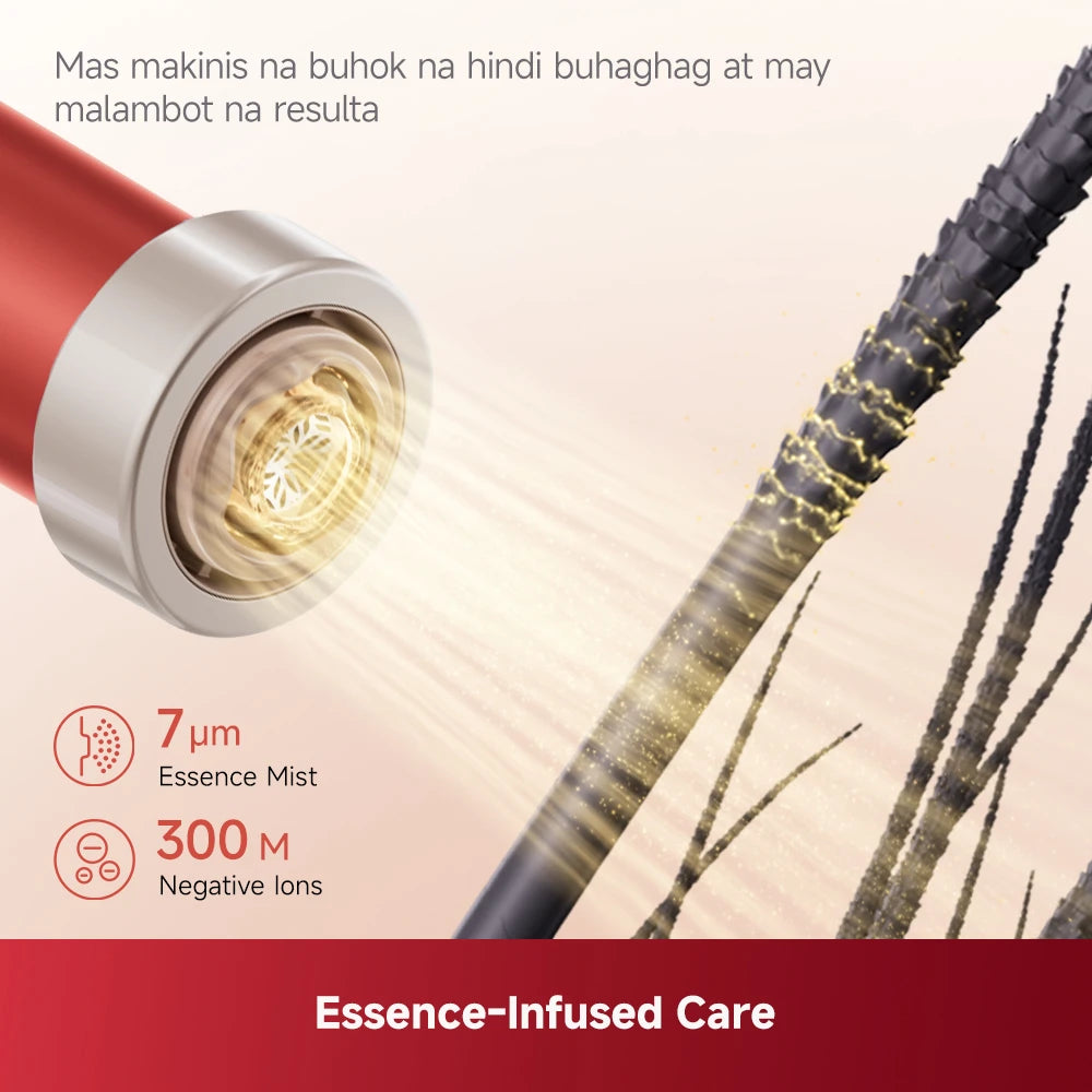 hair dryer with essence infused care helps keep hair smooth and shiny