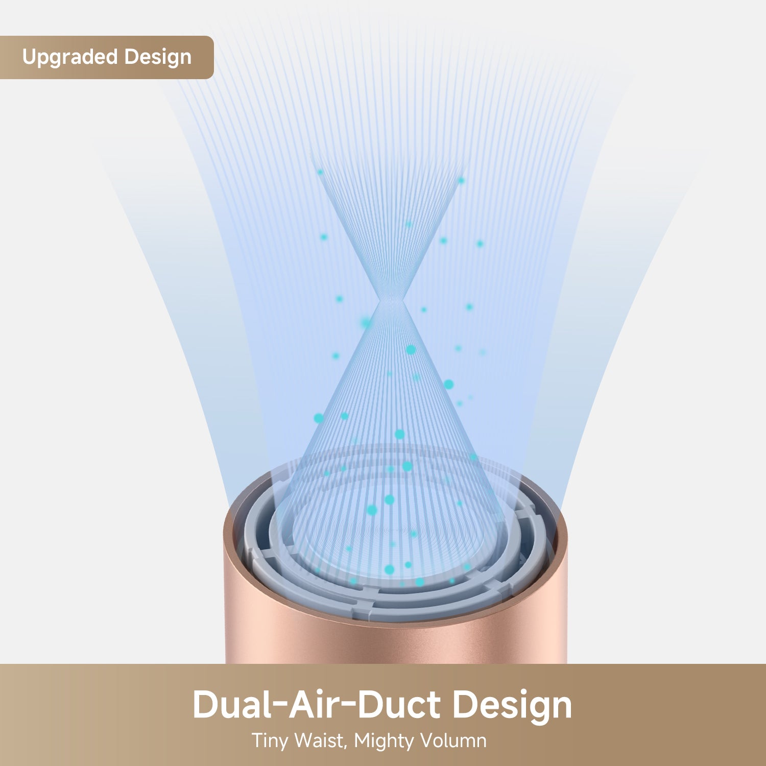 dual air duct hair dryer delivers smooth airflow for efficient drying
