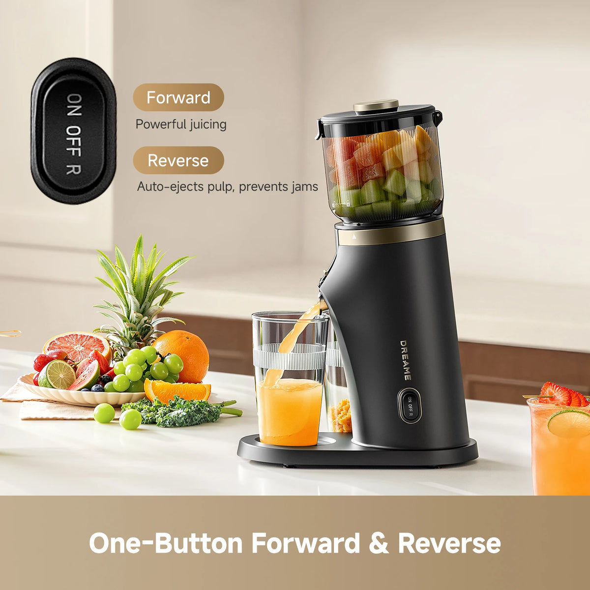 Dreame SJ30 Cold Press Juicer 130mm Wide Chute for Whole Fruits