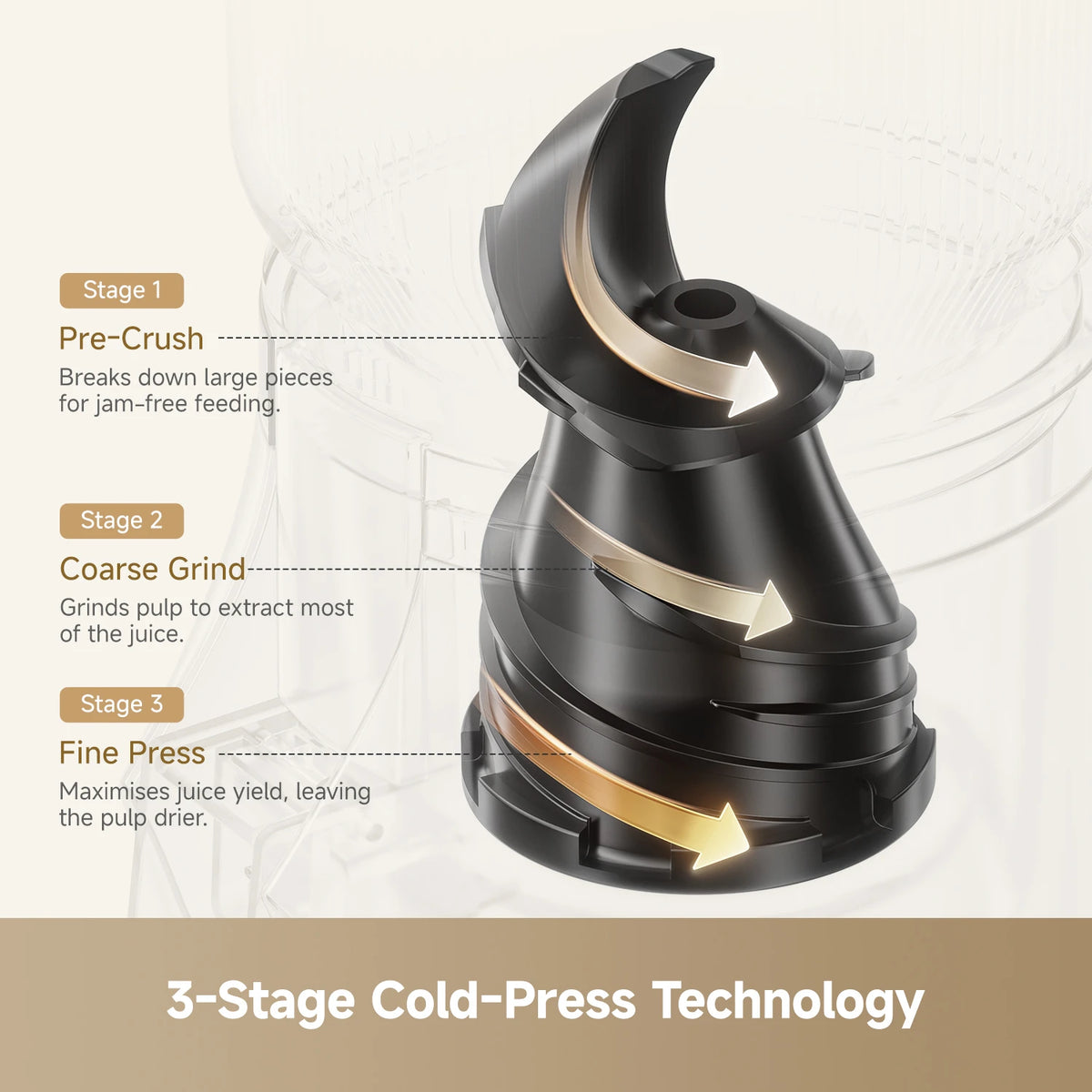 Dreame SJ30 Cold Press Juicer 130mm Wide Chute for Whole Fruits