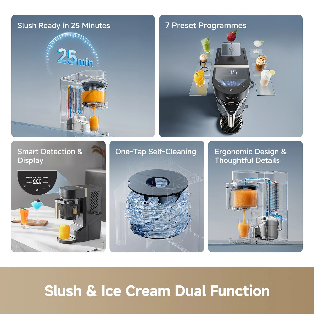 Dreame SLM60 slush maker combines slush and ice cream functions in one versatile appliance