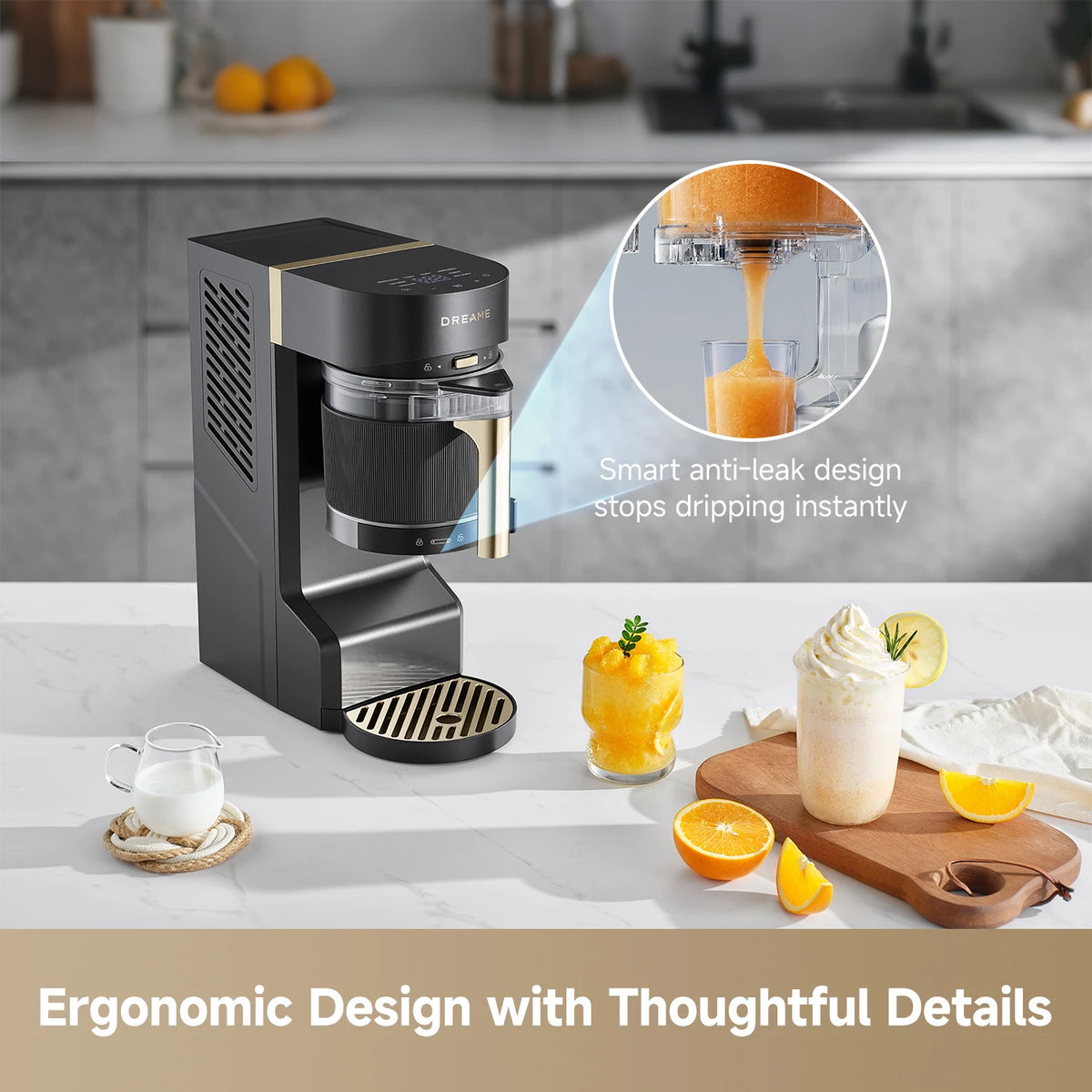 Dreame SLM60 slush maker features an ergonomic design with thoughtful details for easy use
