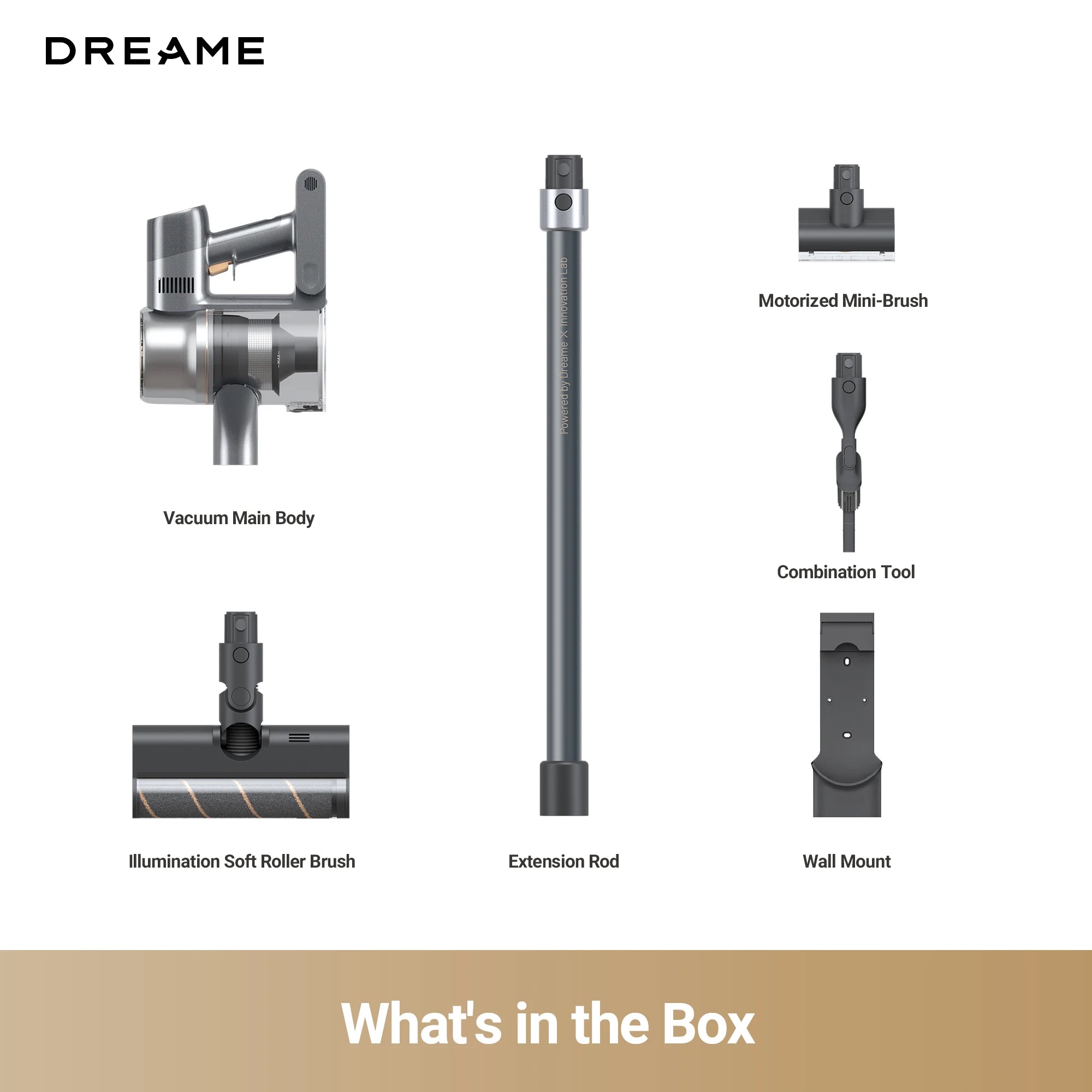 Dreame V18S Cordless Vacuum 230AW Powerful Suction Green Light Dust Detection Anti Tangle Brush