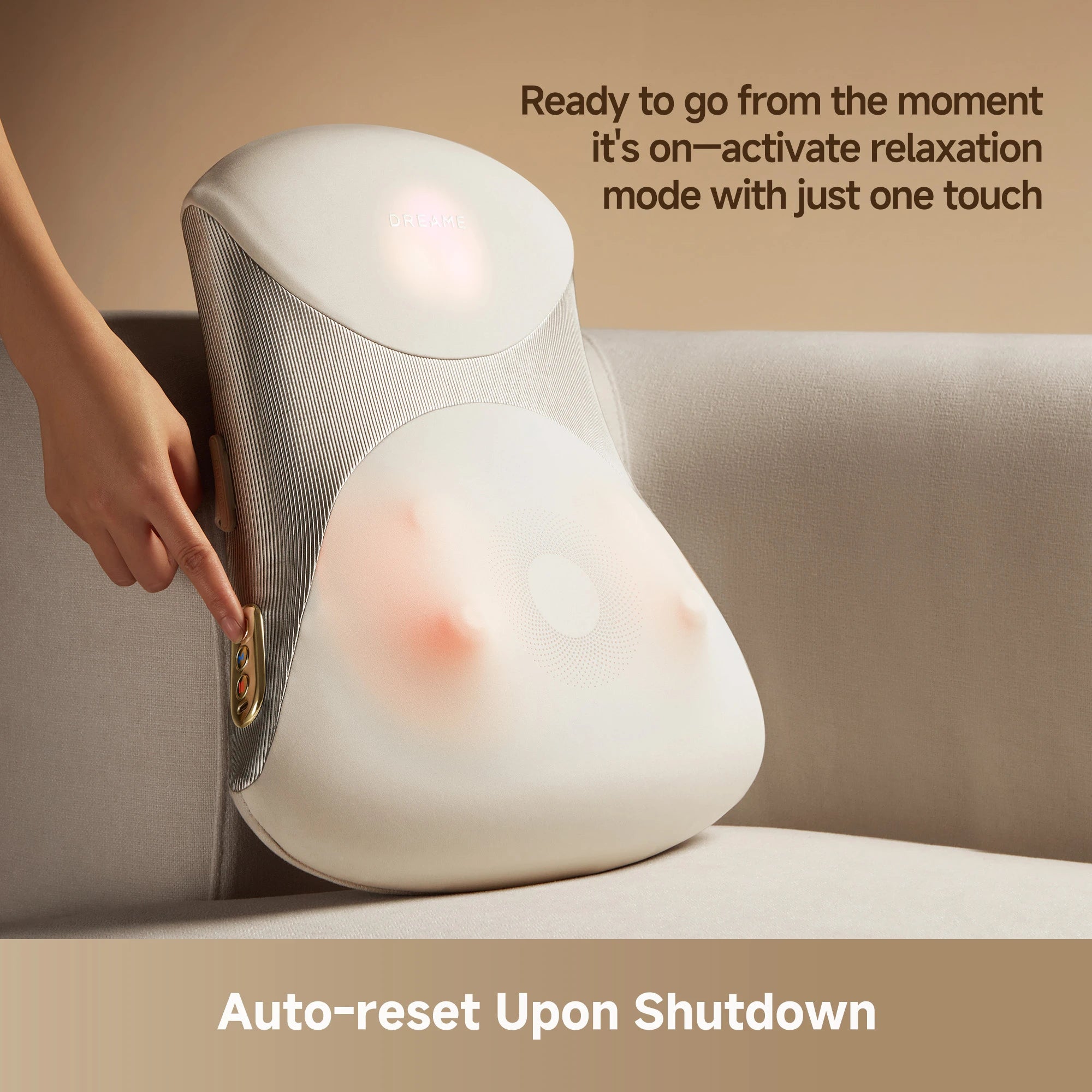 Dreame W30 back massager featuring automatic reset functionality for safe and convenient operation