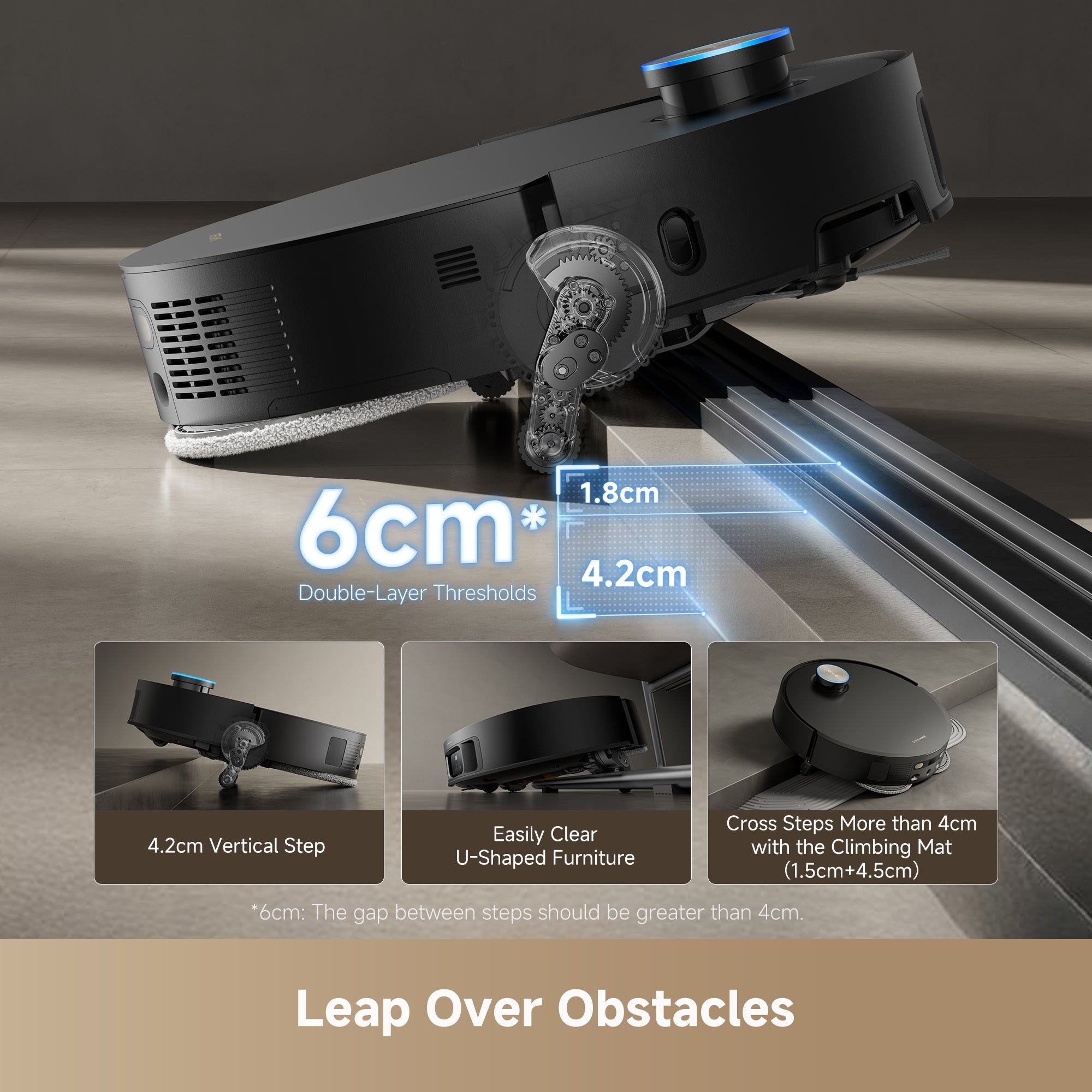 Dreame X50 Ultra Robot Vacuum 20,000Pa Climbs Up to 6CM VersaLift™ Navigation 80°C Hot Wash