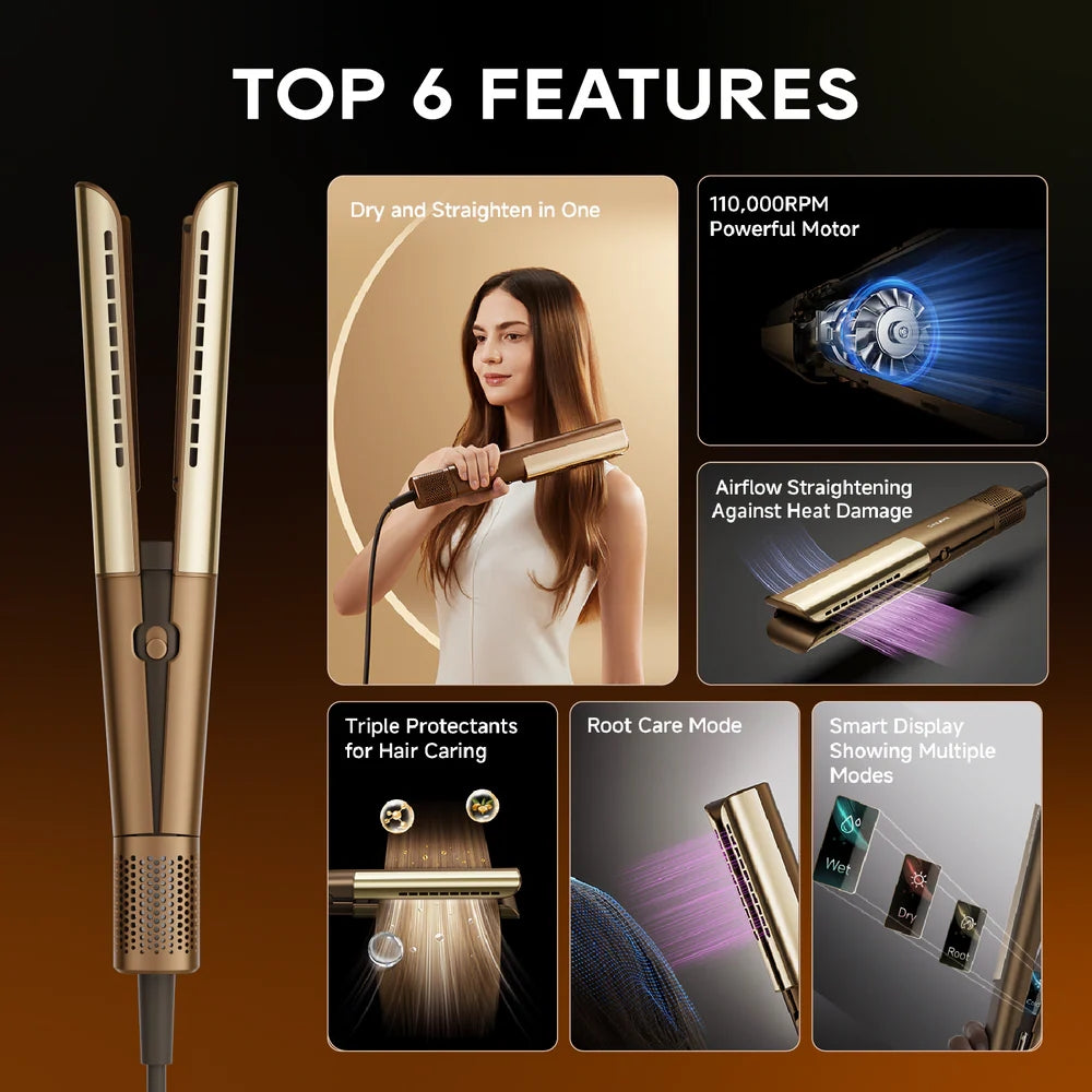 Dreame Aero Straight Air Hair Straightener Smart Display, SenseIQ, Triple HairCare Protect