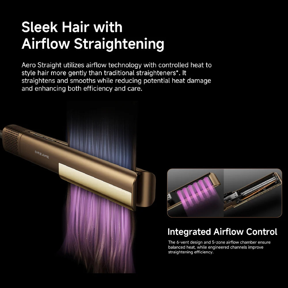 Dreame Aero Straight Air Hair Straightener Smart Display, SenseIQ, Triple HairCare Protect