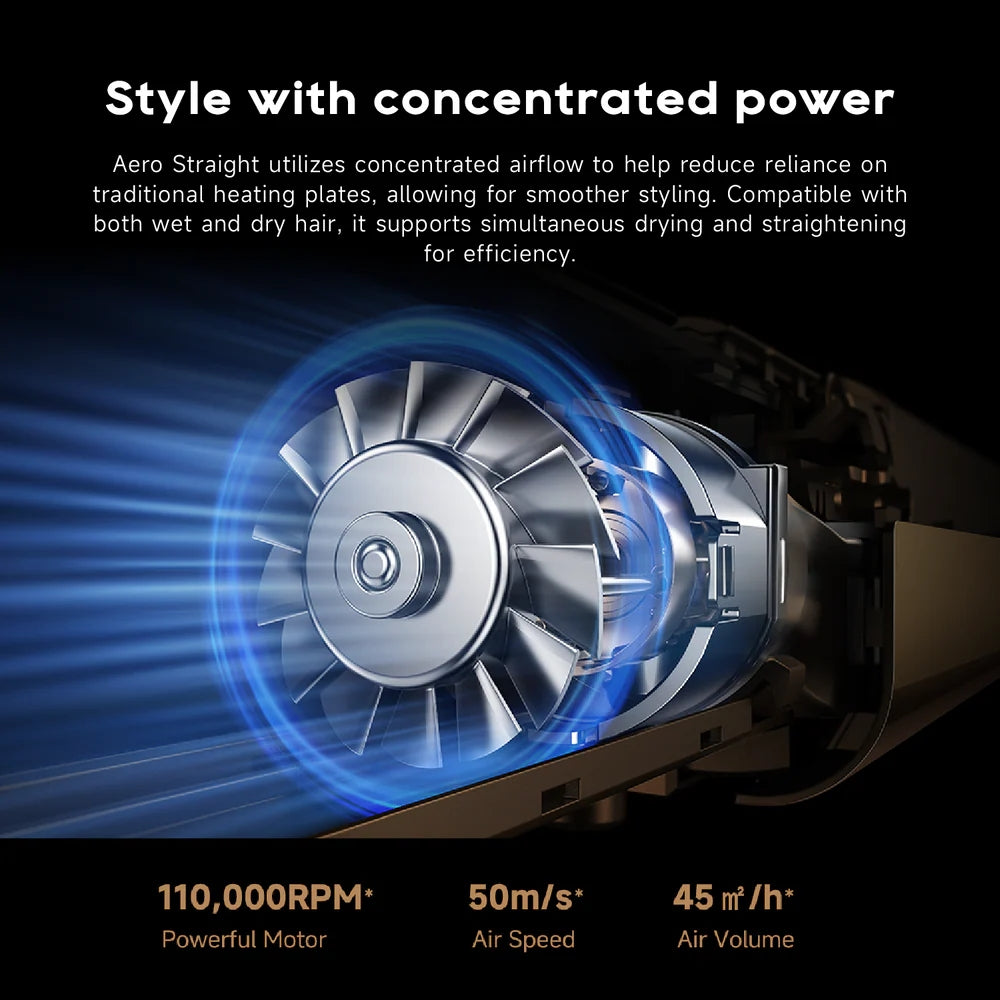 Dreame Aero Straight Air Hair Straightener Smart Display, SenseIQ, Triple HairCare Protect