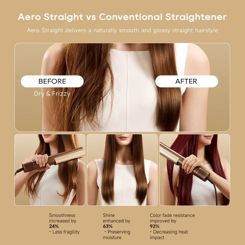 Dreame Aero Straight Air Hair Straightener Smart Display, SenseIQ, Triple HairCare Protect