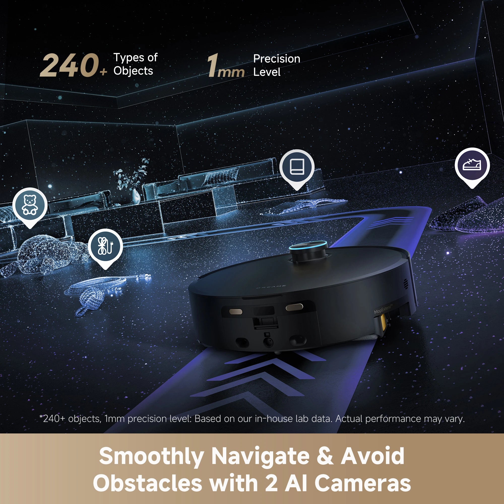 Dreame Aqua 10 Pro Track Robot Vacuum | 25,000Pa Suction, 100°C TrackSync™ Mop Self-Cleaning