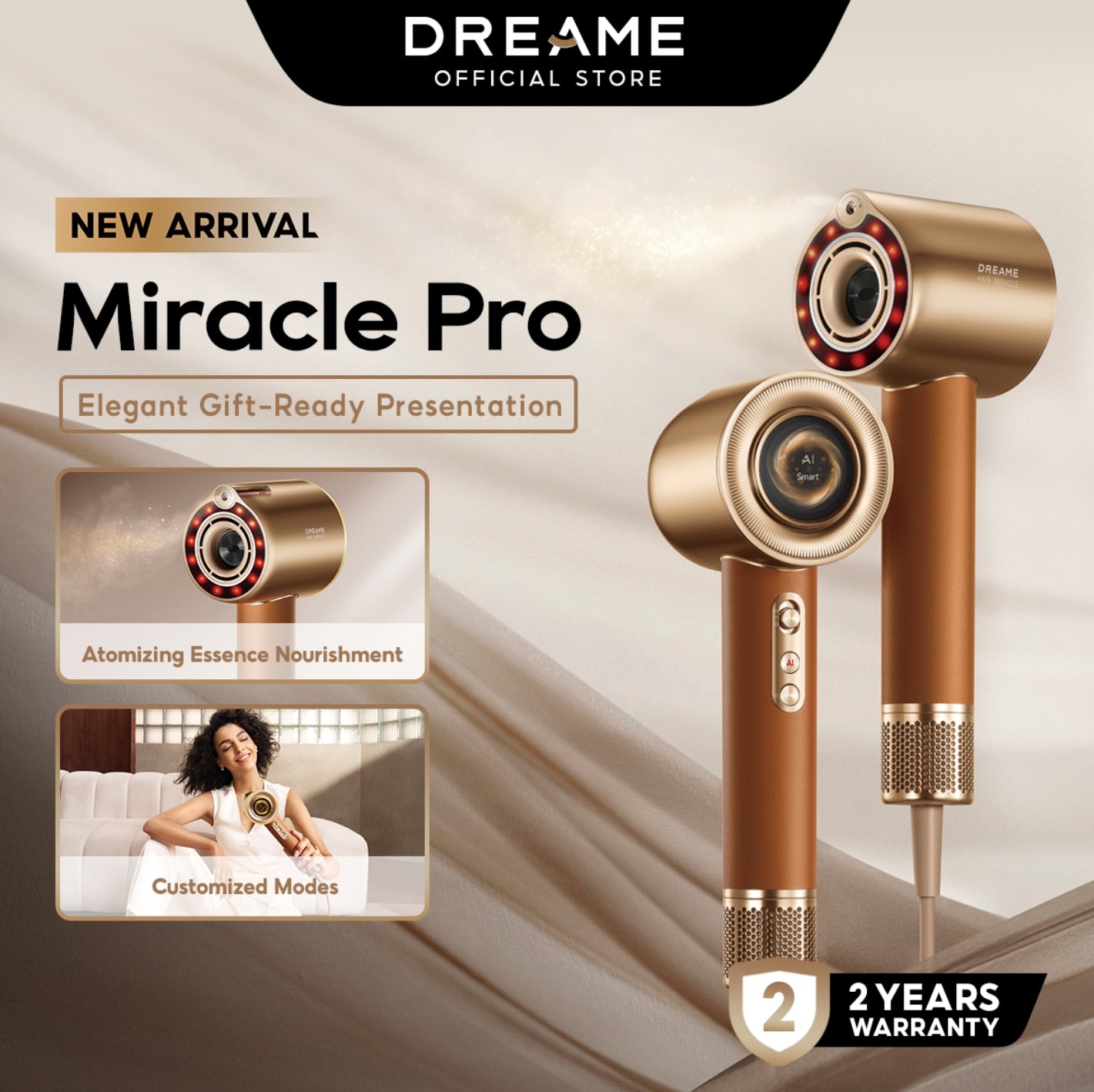 Dreame Miracle Pro Professional High-Speed Styler 7-in-1 Salon-Grade Hair Tool Curl, Smooth