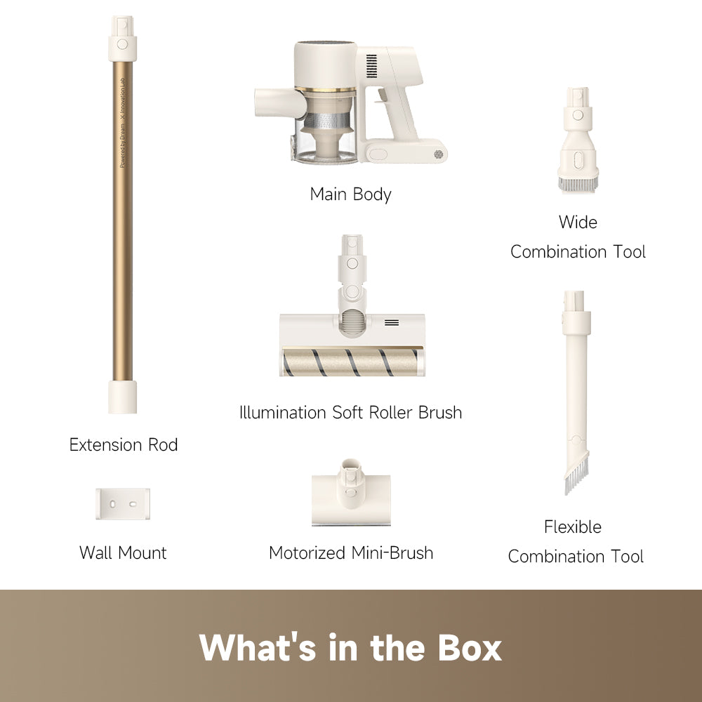 Dreame R10 Cordless Stick Vacuum LED Light 60 mins Runtime Anti Hair Tangle Multipurpose tool