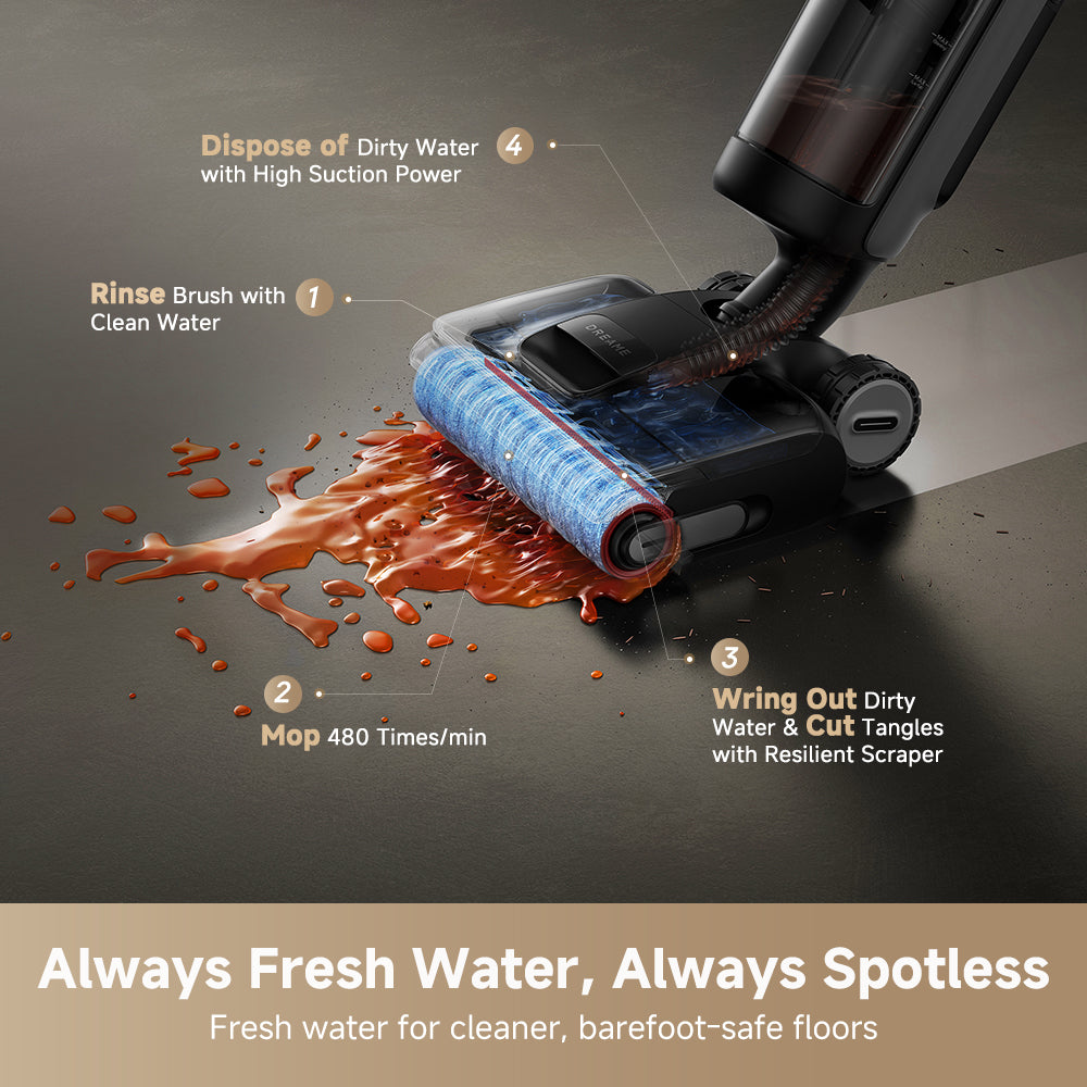 Dreame H13 Dual FlexReach Cordless Wet & Dry Vacuum Cleaner Powerful Suction Self-Cleaning