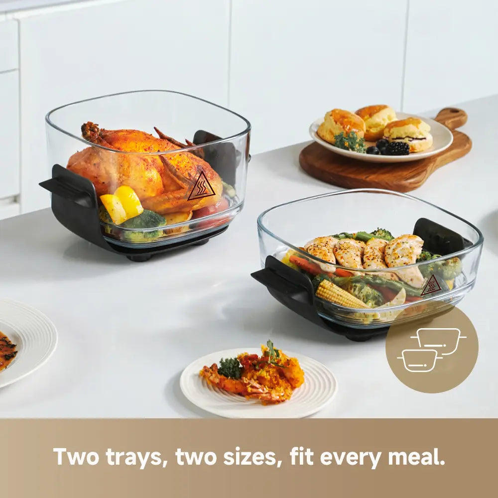 Dreame PT60 5 in 1 Glass Air Fryer 360° Panoramic Viewing Portable Healthy Hot Air Cooking