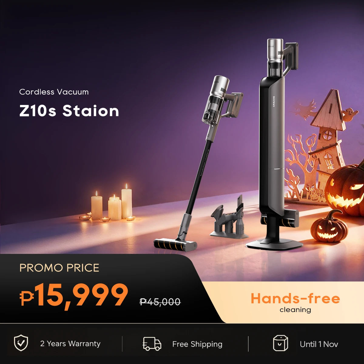 Dreame Z10s Station Stick Vacuum Cleaner 150AW Cordless Auto Dust Collection Easy Home Cleaning