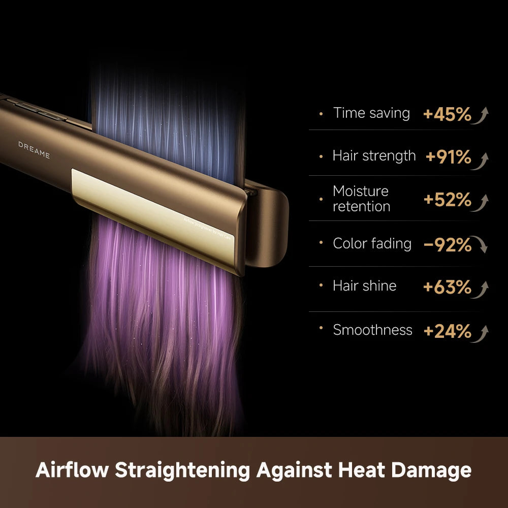 airflow straightening technology helps reduce heat damage while styling hair