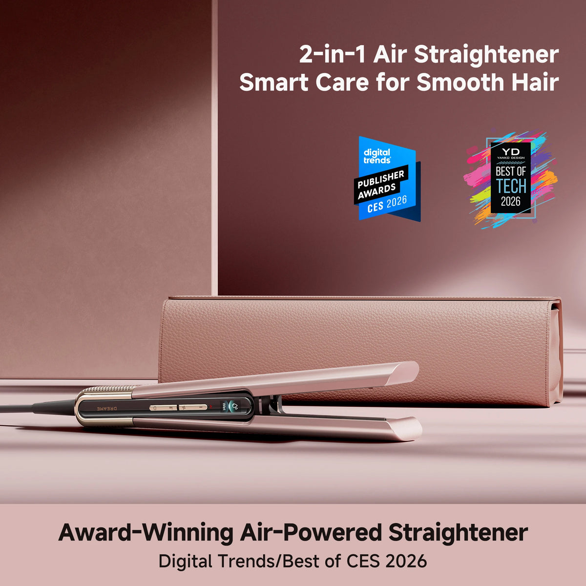 2 in 1 air straightener brush dries and straightens hair simultaneously