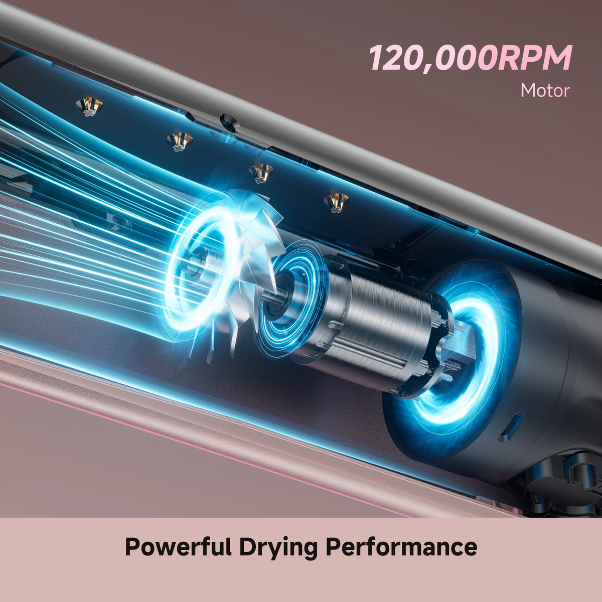 powerful airflow dries hair quickly while reducing heat exposure