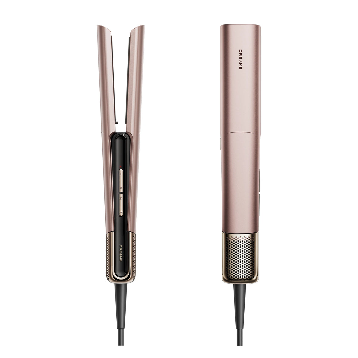 Dreame AeroStraight Pro pink hair straightener brush with fast drying technology