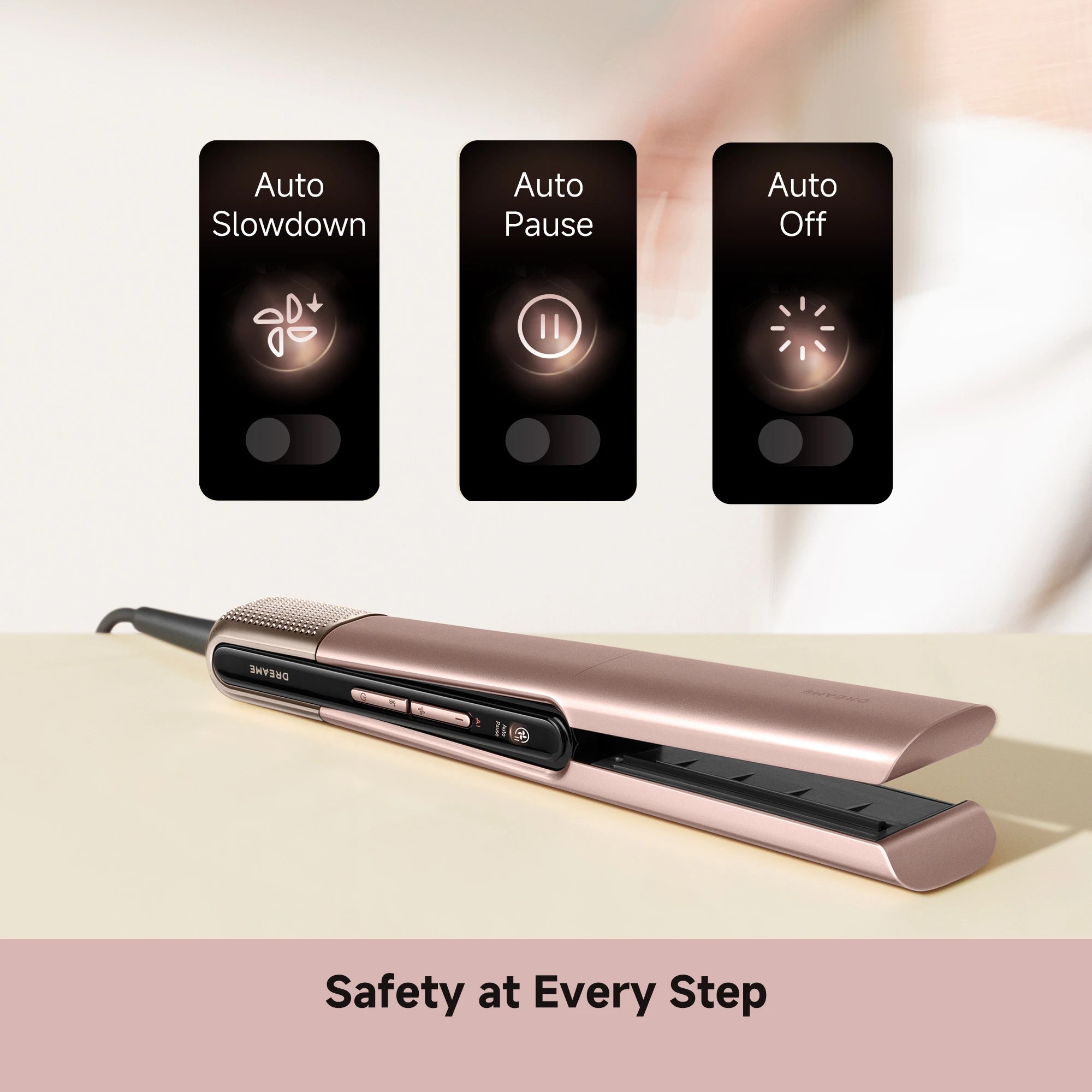 multiple safety features provide worry free styling experience