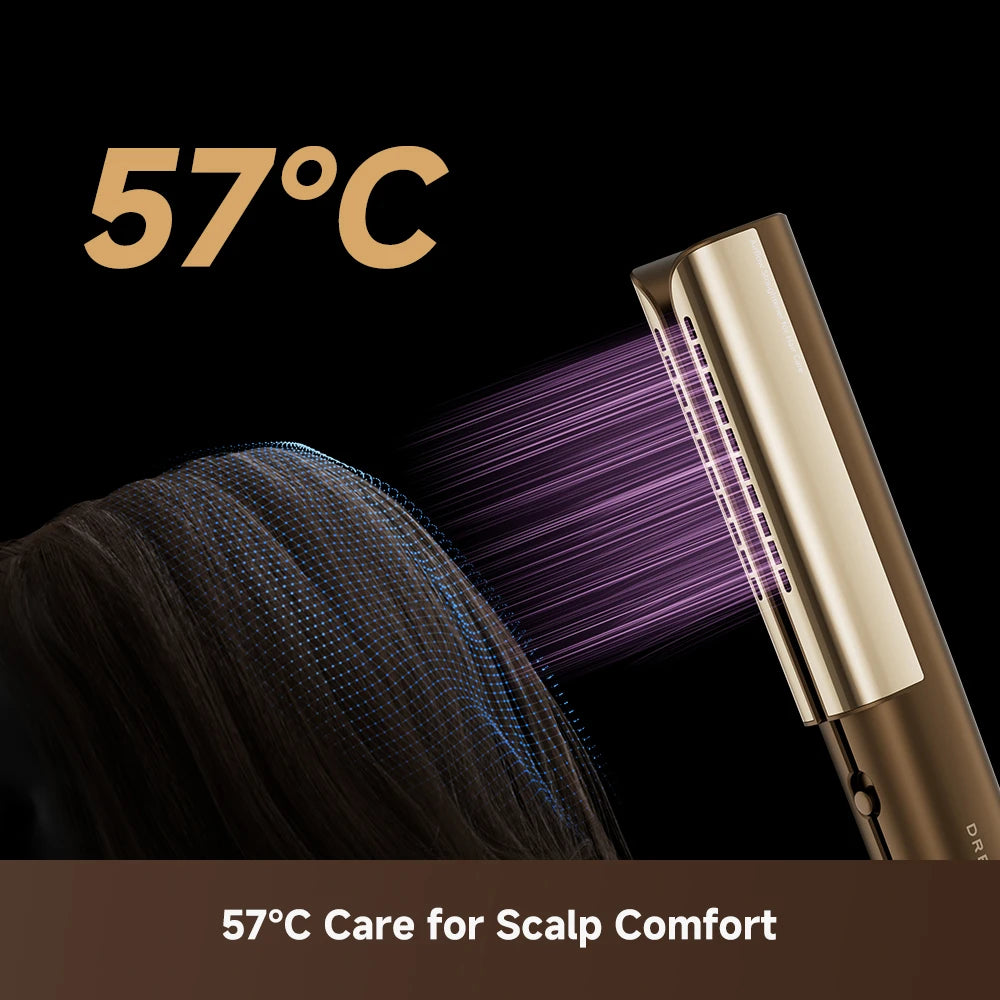 57 degree temperature control helps protect the scalp and hair roots