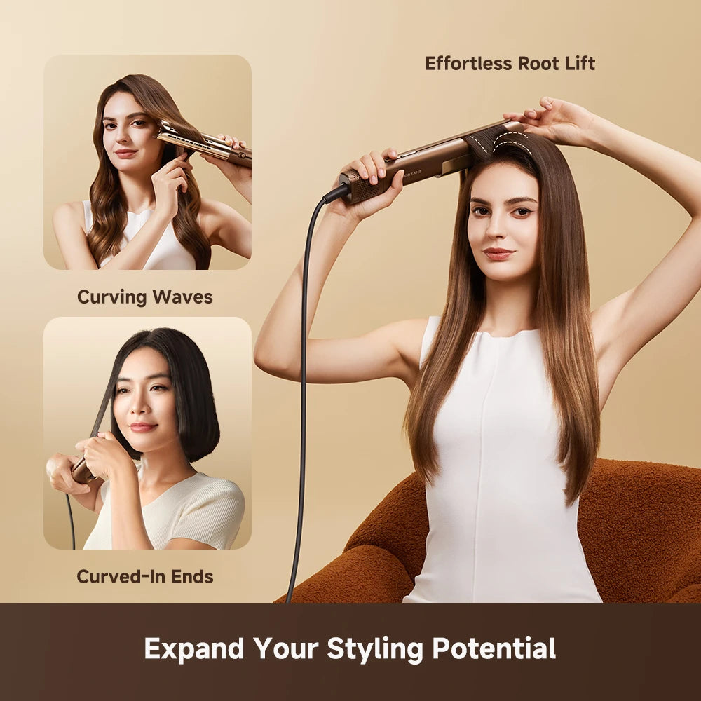multiple styling modes for straight smooth and natural hair looks
