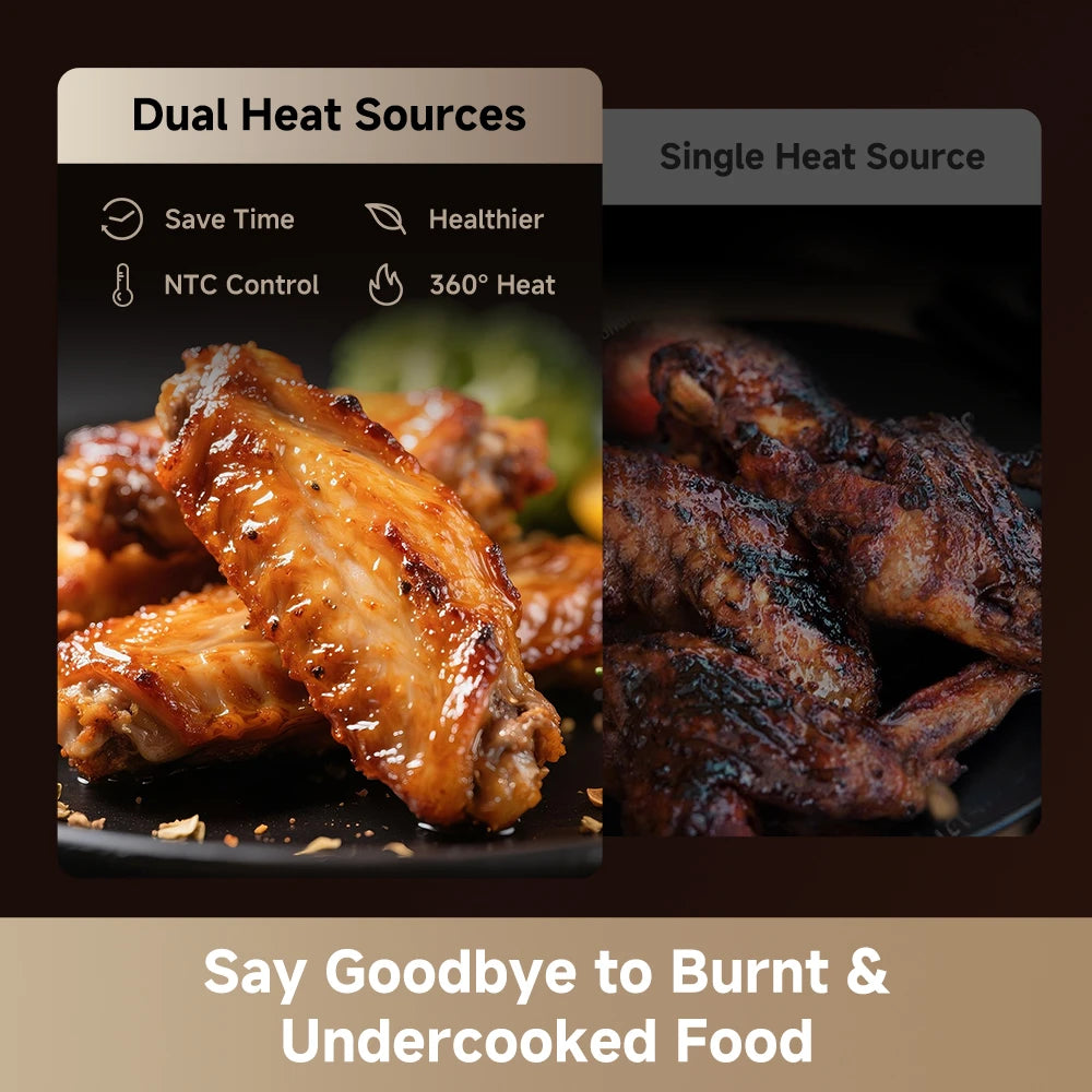 Dreame AF30 air fryer delivering even cooking results to help prevent burnt or undercooked food