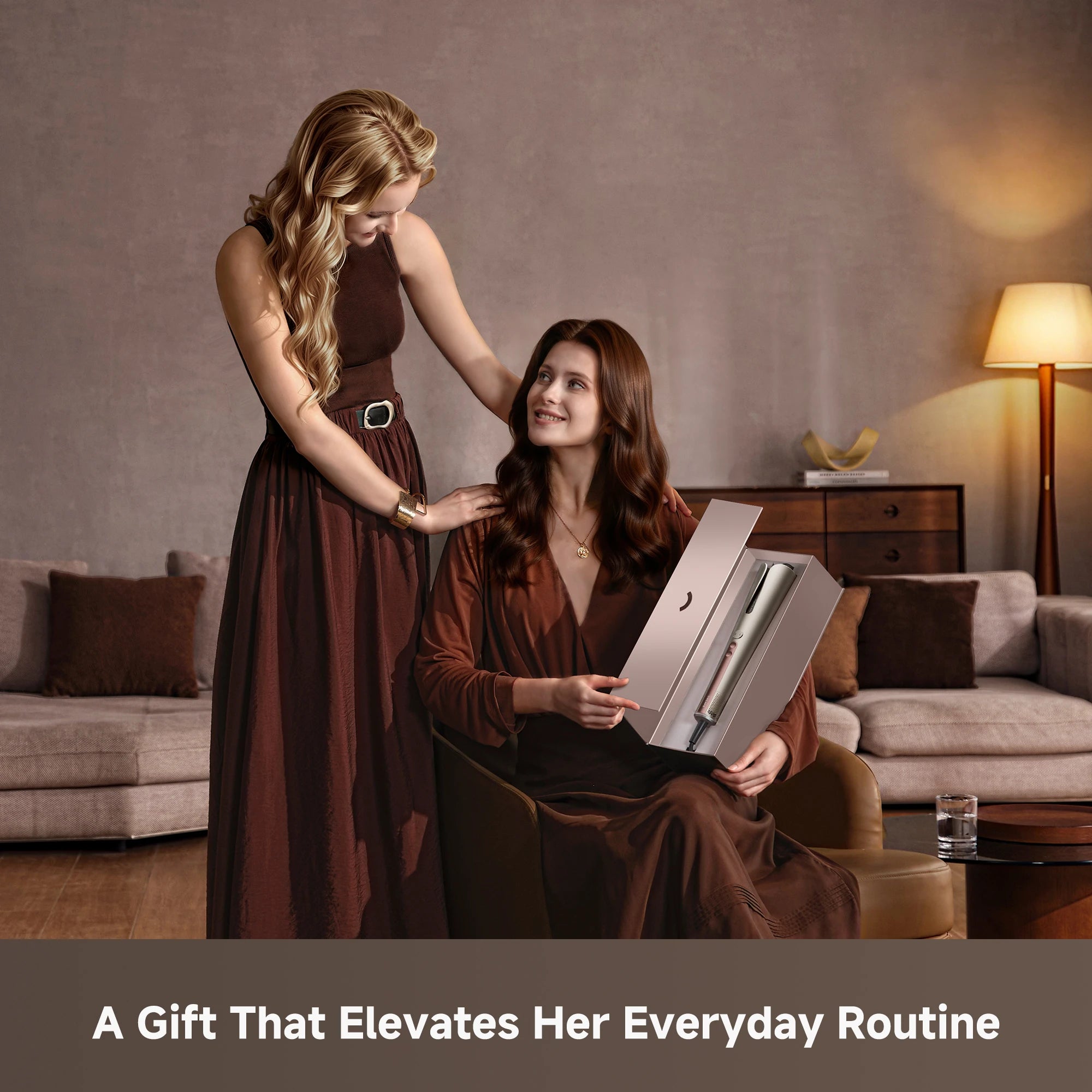 Dreame Air Auto hair styler presented as an elegant beauty gift for everyday hair styling routines