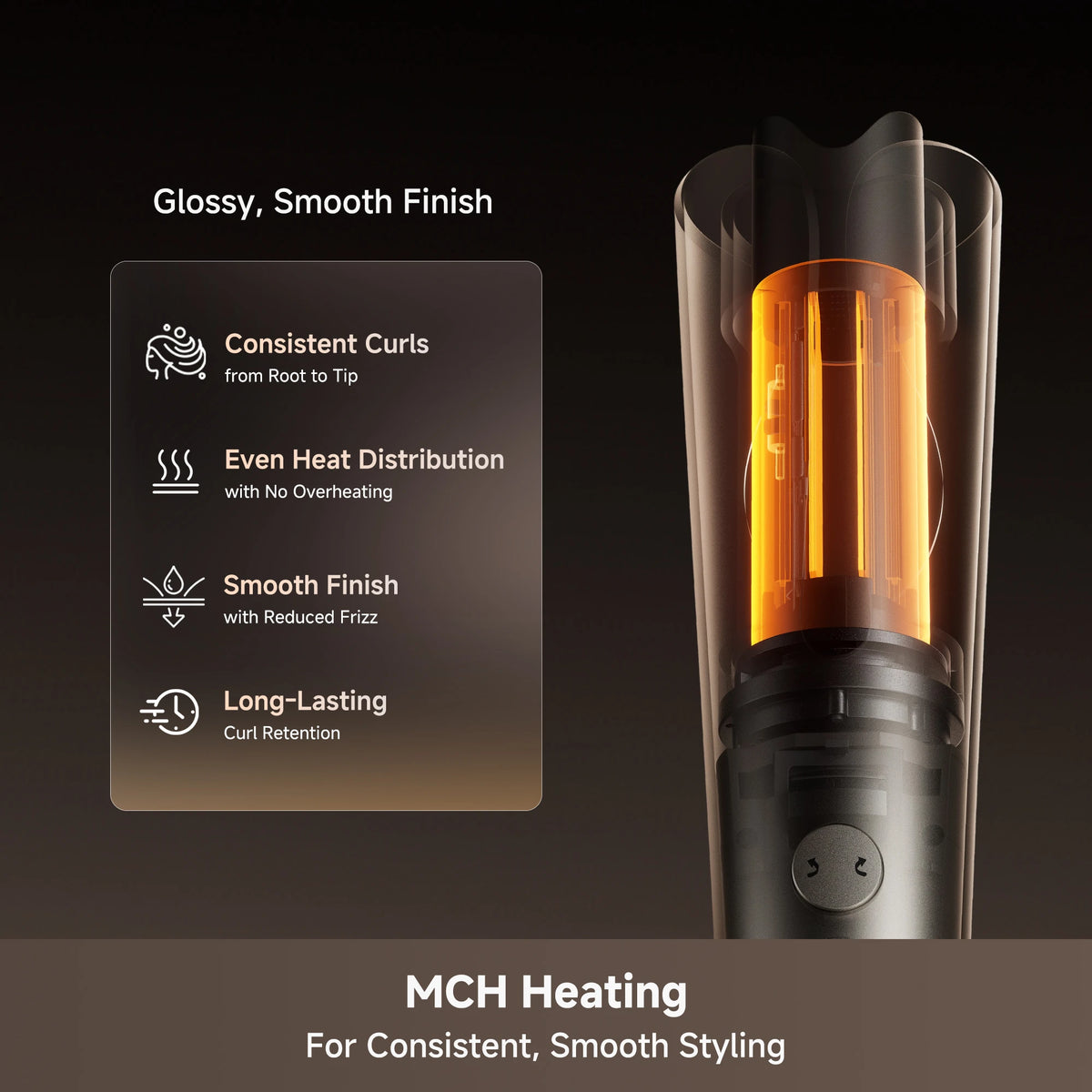 Dreame Air Auto hair styler with MCH heating technology for stable temperature control and efficient styling