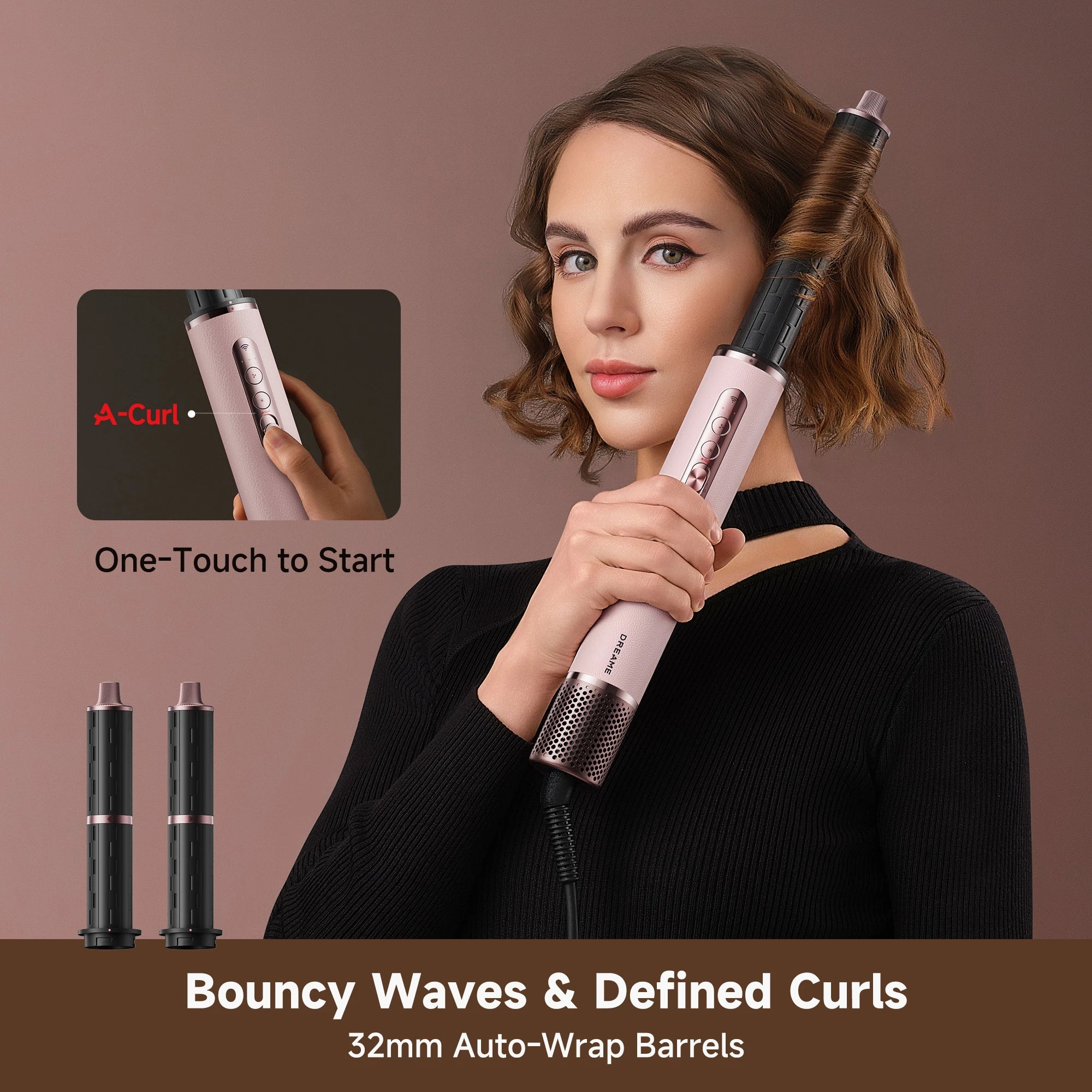 Dreame AirStyle Pro HI hair styler creating bouncy waves and well-defined curls with lasting hold