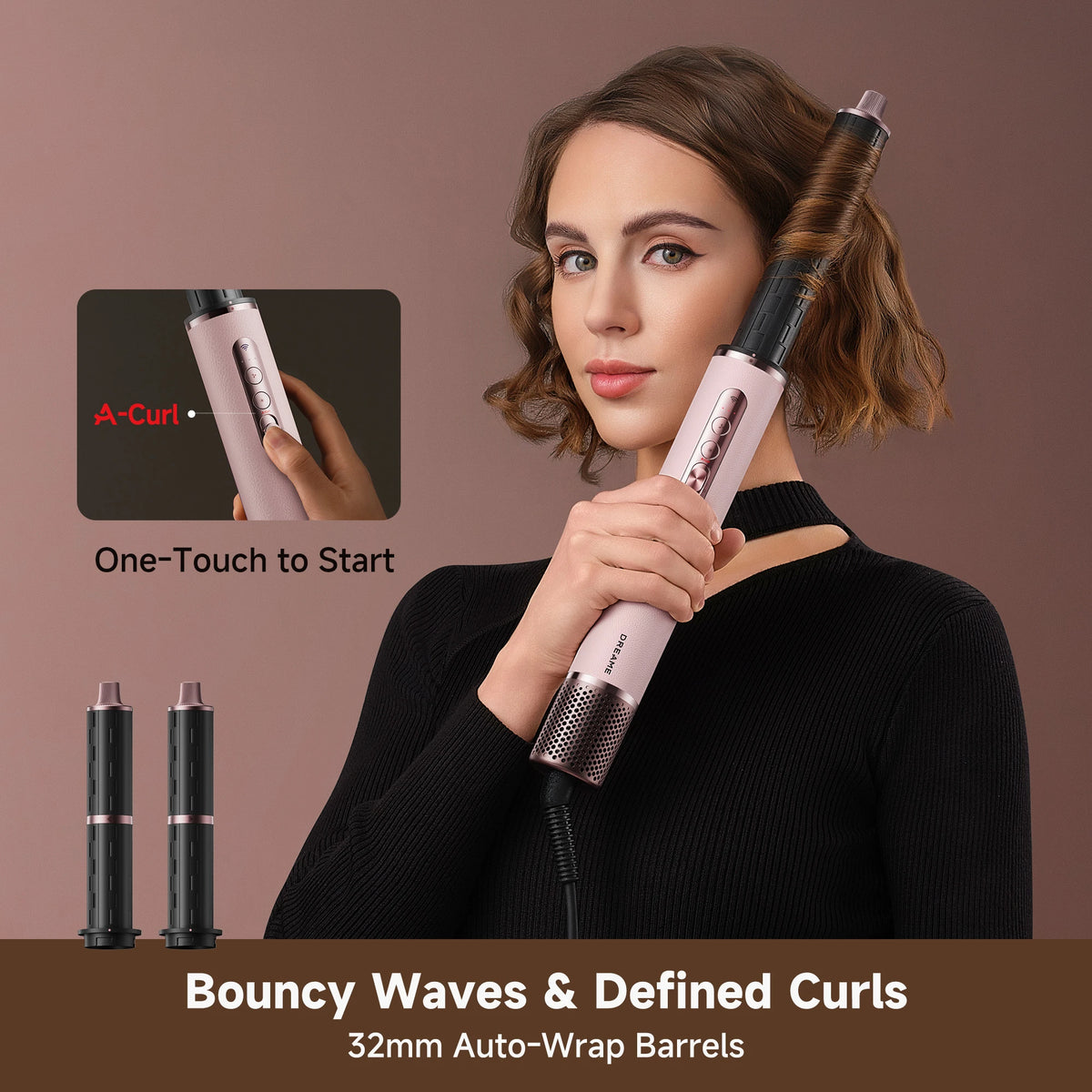 Dreame AirStyle Pro HI hair styler creating bouncy waves and well-defined curls with lasting hold