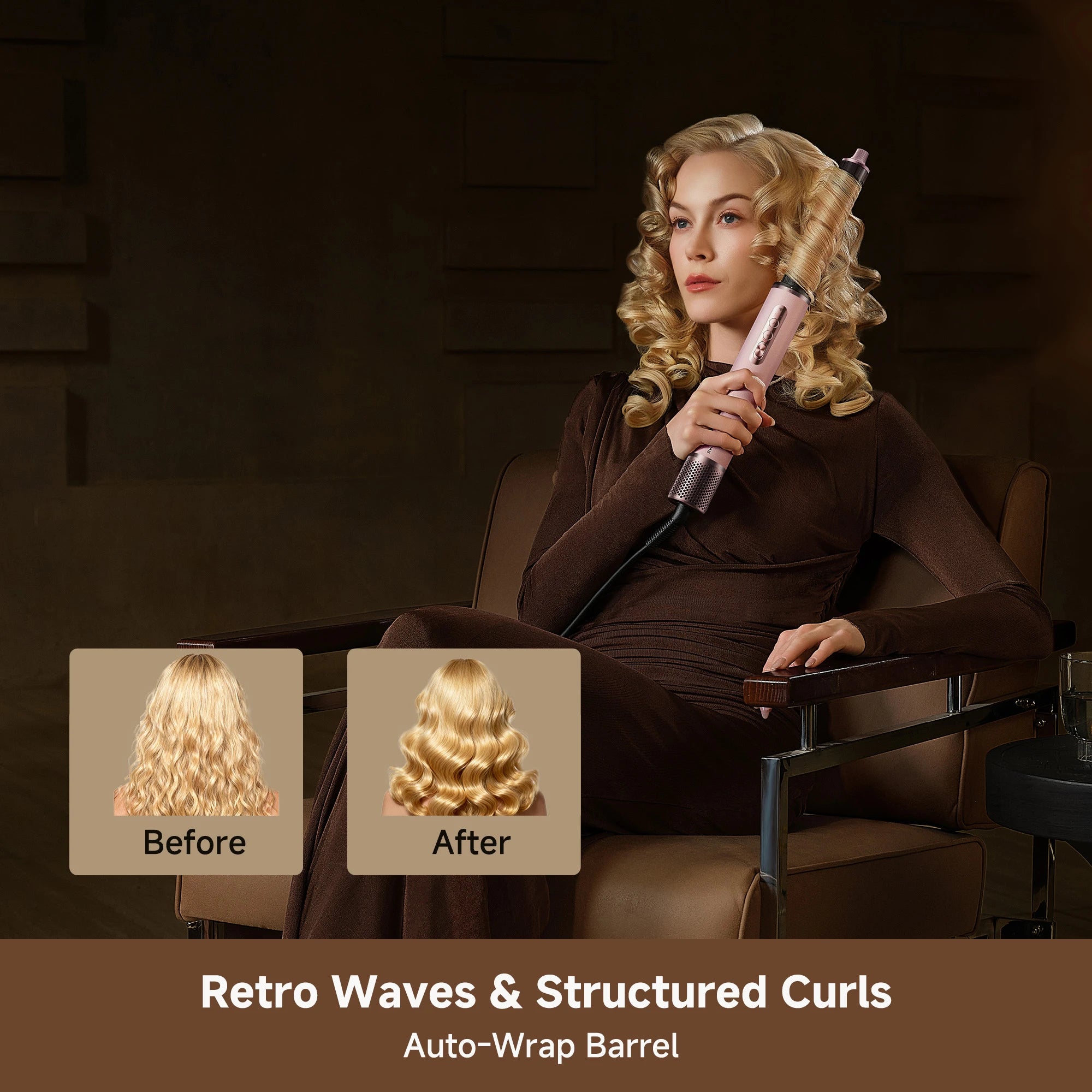 Dreame AirStyle Pro HI hair styler creating retro waves and structured curls with lasting definition