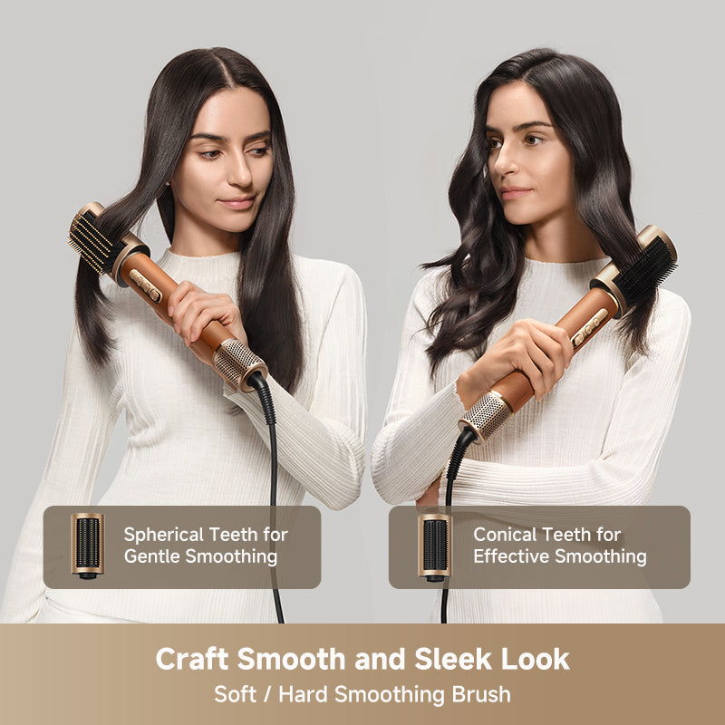 Dreame AirStyle Pro soft and hard smoothing brush for gentle and effective smoothing, creating a sleek and polished look